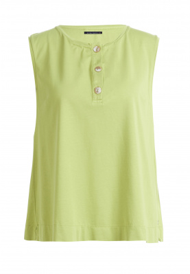 Cotton sleeveless top in Green