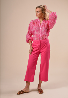 Loose fit cotton pants in Pink