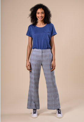 Flared city pants in Blue