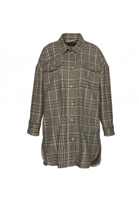 Checkered shirt coat