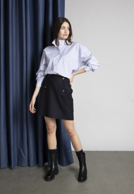 Navy blue skirt with buttons