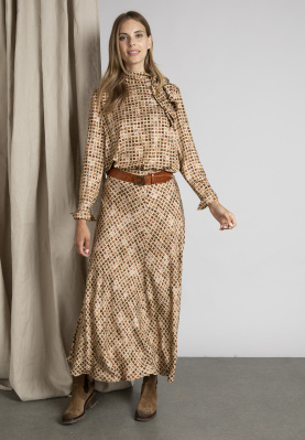 Long A-line skirt in Brown