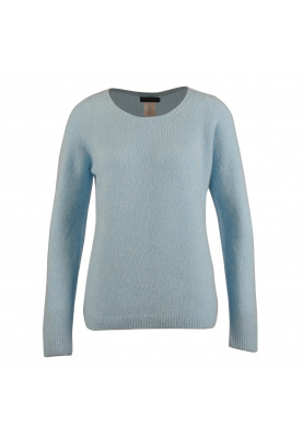Soft boat neck pullover in Blue
