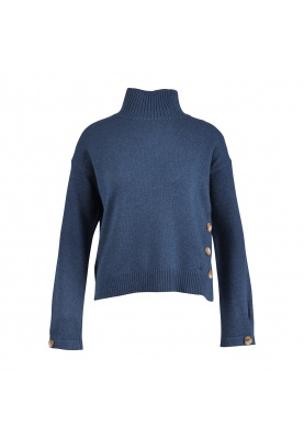 Pullover with button details in Blue