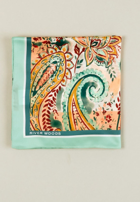 Multicolor sjaal in paisley print