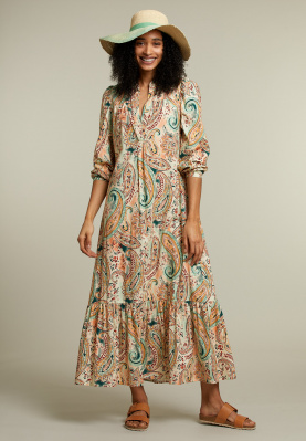 Multicolor paisley long dress