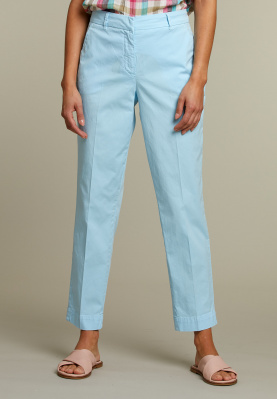 Turquoise cotton chino pants