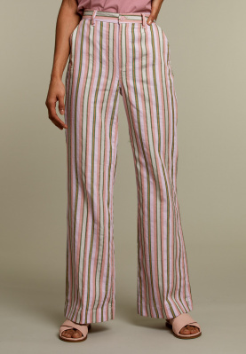 Striped straight pants