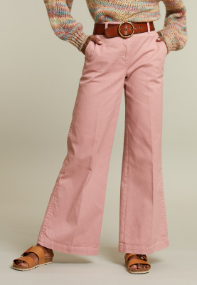 Pink wide cotton pants