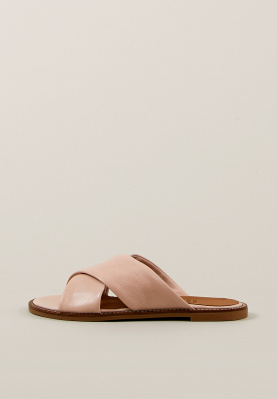 Pink belted sandals