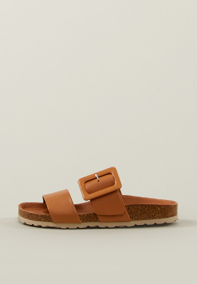 Camel sandals with two straps