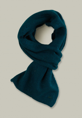 Petrol uni knitted scarf