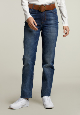 Denim straight high waist jeans