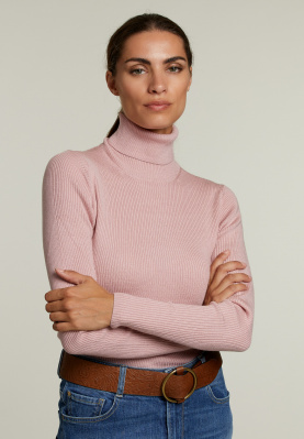 Pink roll neck sweater