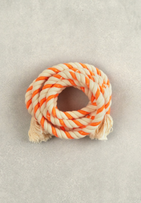 Orange/beige rope belt