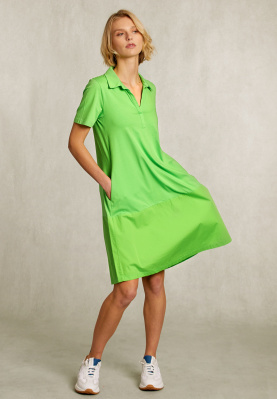 Green cotton polo dress