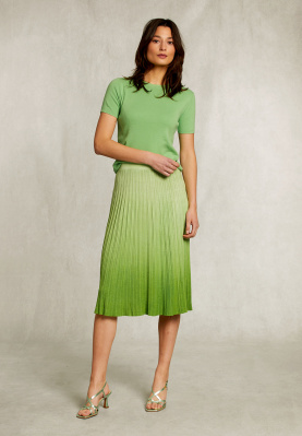Green gradient midi skirt