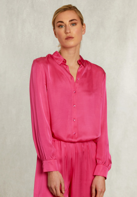 Fushia viscose blouse with buttons