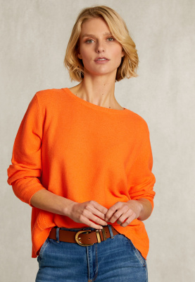 Orange sweater with back slit