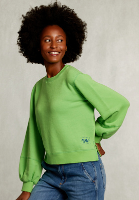 Green fleece sweater long sleeves