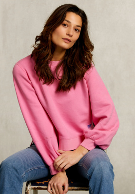 Pink fleece sweater long sleeves