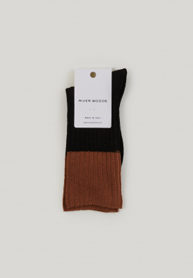 Black/brown cotton socks