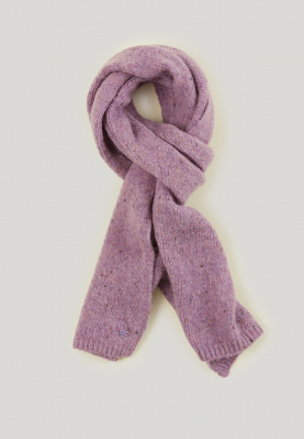 Foulard à pois alpaga-laine violet