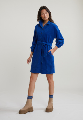 Blue corduroy dress