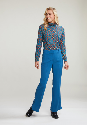 Petrol classic pants with side slit
