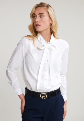 White blouse fancy collar