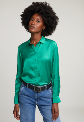 Green classic blouse