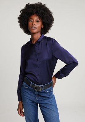 Navy classic blouse