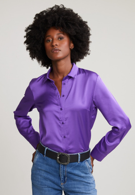 Purple classic blouse
