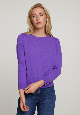 Purple crew neck merino sweater