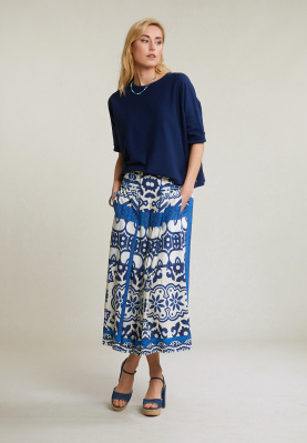 Blue/white long fantasy skirt