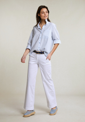 Pantalon droit stretch blanc