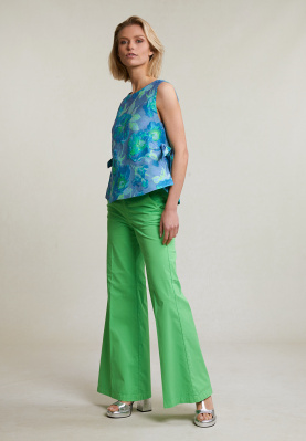 Green basic long stretch pants