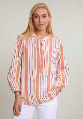 Multi loose striped blouse long sleeves