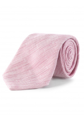 Silk and linen tie in Pink