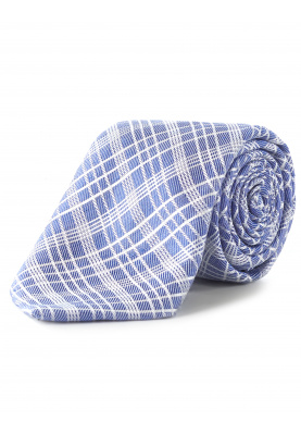 Silk and linen tie in Blue