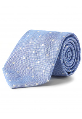 Silk and cotton tie in Blue