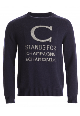 Custom fit round neck pullover in Blue