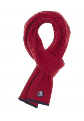Ribbed scarf in Red