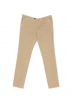 Slim fit cotton chino in Brown