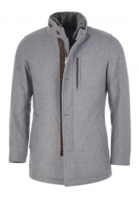 Grey multi pocket coat in Grey