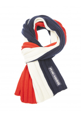 Tricolored knitted scarf in Multi