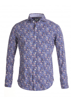 Slim fit Napoli shirt in Blue