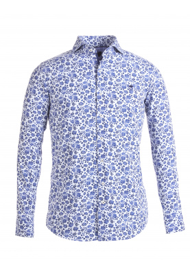 Custom fit Napolihemd in Blauw