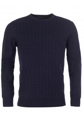 Custom fit structured pullover in Blue
