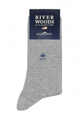 Uni colored cotton socks in Grey